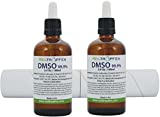 2X DMSO 99.9% Pharma Grade, No Odor - Dimethyl sulfoxide Liquid (2X 3.4 Oz - 2X 100ml), High Purity, Set of Two, Heiltropfen