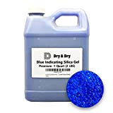 Dry & Dry [2 LBS] Blue Premium Indicating Silica Gel Beads(Industry Standard 3-5 mm) - Reusable Desiccant Beads Silica Gel Desiccant