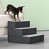 Zinus PS-C2115C Easy Pet Stairs/Pet Ramp/Pet Ladder, Small, Grey