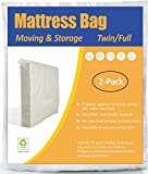 ComfortHome 2 Pack Mattress Bag for Moving and Storage, Twin/Full Size