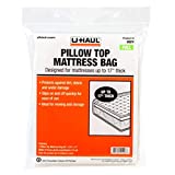 U-Haul Pillow Top Full Mattress Bag – Moving & Storage Cover for Mattress or Box Spring – 94” x 54” x 17”