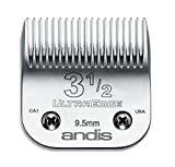 Andis  64089, Heavy-Duty Detachable Clipper Blade - Stainless-Steel With Carbon-Infused, Close Cutting & Long-Life Blade - Compatible With Most Andis Series -Size 3-1/2, 3/8-Inch Cut Length, Chrome