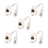 Yohii RJ11 6P4C Female to Ethernet RJ45 8P8C Male F/M Adapter Cable - 5pcs