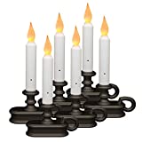 Xodus Innovations FPC1215A-6 Battery Operated Dusk to Dawn Light Sensor Window Candle with Flicker or Steady On Flame Setting, Pack of 6