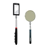 Telescoping Inspection Mirror,Telescoping Flexible Inspection Mirror 360 Swivel，car Inspection Mirror .Mechanics Mirror on a Stick，Diabetic Mirror for feet