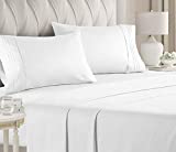 Queen Size Sheet Set - Breathable & Cooling Sheets - Hotel Luxury Bed Sheets - Extra Soft - Deep Pockets - Easy Fit - 4 Piece Set - Wrinkle Free - Comfy  White Bed Sheets - Queens Sheets  4 PC