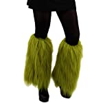 Dr. Seuss The Grinch Fuzzy Leg Warmers Costume Accessory for adults and teens