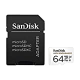 SanDisk 64GB High Endurance UHS-I microSDXC Memory Card with SD Adapter, 100MB/s Read, 60MB/s Write