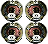 M-Parts 2 Pairs of Self-Adjusting 12-1/4" X 3-3/8" (12.25" X 3.375") Electric Trailer Drum Brake Assemblies Kit for 8,000 Lbs (8K) Trailer Axles; 2 LH (77-1208-1) + 2 RH (77-1208-2)