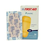 American White Cross - 261846 First Aid Plastic Adhesive Bandages, Latex Free Bandages, X-Large Strips, 2" x 4", 50 Per Box