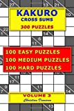 Kakuro Cross Sums – 300 Puzzles – Volume 3: 100 Easy Puzzles – 100 Medium Puzzles – 100 Hard Puzzles