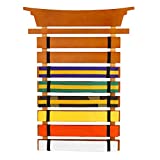 KidKraft Martial Arts Wooden Belt Holder Hanging Display for 8 Belts (Unpersonalized) 24.5 Inch