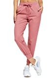 Libin Women's Joggers Pants Athletic Sweatpants with Pockets Running Tapered Casual Pants for Workout,Lounge, Pink XS