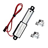 Electric Micro Linear Actuator 12V - 2" Stroke, 64N/14.4lb, Speed 0.6inch/s Mini Waterproof Motion Actuator Small 12 V DC, w/Mounting Brackets, for Sofa Massage Recliner TV Table Cabinet Window Lift
