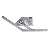 General Tools 39 Stainless Steel Protractor and Angle Finder, Outside, Inside, Sloped Angles, 0° to 180°