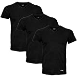 Calvin Klein Men's Cotton Classics Multipack V Neck T-Shirts, Black, X-Large