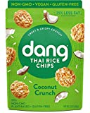 Dang Thai Rice Chips | Gluten Free, Soy Free & Preservative Free Rice Crisps, Healthy Snacks Made with Whole Foods (Coconut Crunch, 3.5 Ounce (Pack of 6))