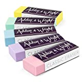 Ashton and Wright - Classic Eraser - Latex Free Plastic Rubber - Pack of 5 Pastel