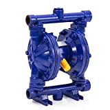 Cozyel 12 GPM Air-Operated Air Diaphragm Double Diaphragm Pump Cast Iron 115 PSI, Dual Diaphragm Air Pump Petroleum Fluids 1/2 inch Inlet/Outlet QBK-15