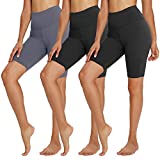 TNNZEET 3 Pack Biker Shorts for Women â€“ 8" Buttery Soft High Waisted Yoga Cycling Workout Shorts