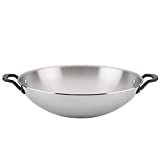 KitchenAid 5-Ply Clad Polished Stainless Steel Wok,15 Inch