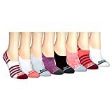 Saucony Women's Show Cushioned Invisible Liner Socks, Berry (8 Pairs), Shoe Size: 6-10