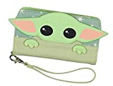 Star Wars Grogu Baby Yoda The Child Snap-Closure Wristlet Wallet w/Wrist Strap