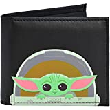 Concept One Star Wars The Mandalorian Grogu Bifold Wallet, Black