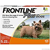 FRONTLINE Plus Flea and Tick Treatment for Dogs (Small Dog, 5-22 Pounds, 8 Doses)