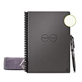 Rocketbook Smart Reusable Notebook - Dot-Grid Eco-Friendly Notebook with 1 Pilot Frixion Pen & 1 Microfiber Cloth Included - Deep Space Gray Cover, Executive Size (6" x 8.8")