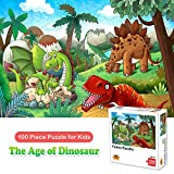 Puzzles for Kids Ages 4-8 The Age of Dinosaur,100 Piece Jigsaw Puzzles for Toddler Children Learning Educational Puzzles Toys for Boys and Girls…