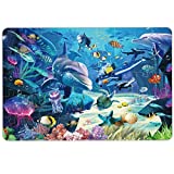 Kids Puzzle Puzzles for Kids Ages 4-8 Underwater Floor Puzzle Raising Children Recognition &Promotes Hand-Eye Coordinatio (46Pcs,3x2Feet)