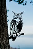 Steel Great Horn Owl Decoration | Metal Art | Garden Art | Backyard Art | Tree Art | Silhouette Art | Corten Steel | Patina Rust