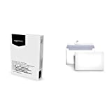 Amazon Basics Multipurpose Copy Printer Paper - White, 8.5 x 11 Inches, 1 Ream (500 Sheets) & #6 3/4 Security Tinted Envelopes with Peel & Seal, 100-Pack, White