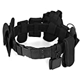 Odoland Versatile Police Security Tactical Modular Equipment System Molded Duty Belt Set for Law Enforcement, Colt 1911 Holster, Gun Holster, Flashlight Holster, Baton Holster