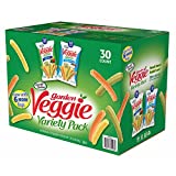 Sensible Portions Garden Veggie Snack Straws Shape Chips Variety Pack, 30 Count