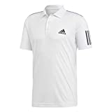 adidas Men's Club 3-Stripes Tennis Polo Shirt, White/Black, Small