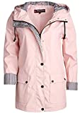 URBAN REPUBLIC Women's Lightweight Vinyl Hooded Raincoat Jacket, Size 3X, Baby Pink