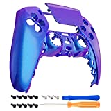 eXtremeRate Chameleon Purple Blue Touchpad Front Housing Shell for PS5 Controller, DIY Replacement Shell Custom Touch Pad Cover Faceplate for Playstation 5 Controller - Controller NOT Included