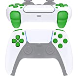 eXtremeRate Replacement D-pad R1 L1 R2 L2 Triggers Share Options Face Buttons for PS5 Controller, Green Full Set Buttons Repair Kits with Tool for Playstation 5 Controller - Controller NOT Included
