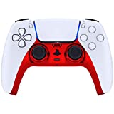 eXtremeRate Chrome Red Glossy Decorative Trim Shell for PS5 Controller, DIY Replacement Clip Shell, Custom Plates Cover for Playstation 5 Controller w/Accent Rings - Controller NOT Included