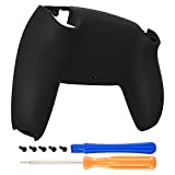 eXtremeRate Black Soft Touch Grip Bottom Shell for PS5 Controller, Custom Back Housing for PS5 Controller, Replacement Back Shell Cover for Playstation 5 Controller - Controller NOT Included