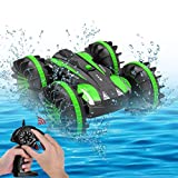 Seckton Toys for 6-10 Year Old Boys Amphibious RC Car for Kids 2.4 GHz Remote Control Boat Waterproof RC Monster Truck Stunt Car 4WD Remote Control Vehicle Girls Gifts All Terrain Water Beach Pool Toy