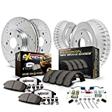 Power Stop K15263DK-36 Front and Rear Z36 Truck & Tow Brake Kit, Carbon Fiber Ceramic Brake Pads and Drilled/Slotted Brake Drums