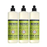 Mrs. Meyer's Clean Day Dishwashing Liquid Dish Soap, Cruelty Free Formula, Lemon Verbena Scent, 16 oz - Pack of 3