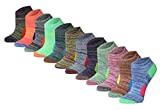 Tipi Toe Women's 12-Pairs Space Dye Athletic Performance Socks, Fits shoe size 6-10, SP33-12