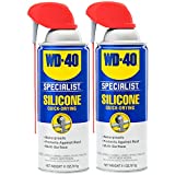 WD-40 Specialist Silicone Lubricant with Smart Straw Sprays 2 Ways, Twin-Pack, 11 OZ