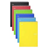 Five Star Top Bound Notebook, 1 Subject, College Ruled Paper, 100 Sheets, 11" x 8-1/2", Assorted Colors, 6 Pack (73525)