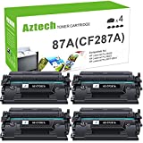 Aztech Compatible Toner Cartridge Replacement for HP 87A CF287A 87X CF287X HP Laserjet Enterprise M506 M506dn M506n M506x HP Laserjet Pro M501 M501dn M527 M527dn Printer (Black, 4-Pack)