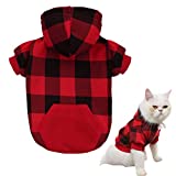 Plaid Dog Hoodie Pet Clothes Sweaters with Hat